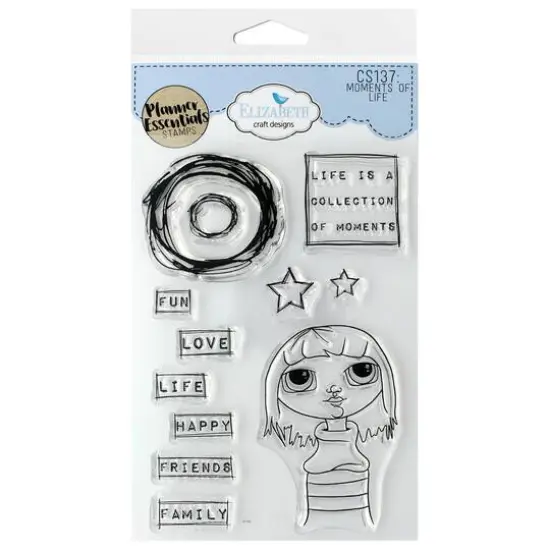Elizabeth Craft Planner Essentials Moments Of Life Clear Stamps {1}