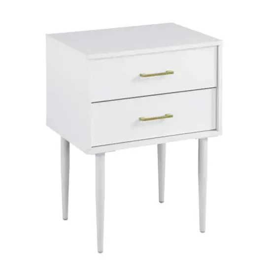 Walker Edison White Modern Nightstand {1}