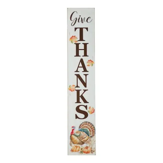 Glitzhome&reg; 42" Thanksgiving Give Thanks Porch Sign {1}