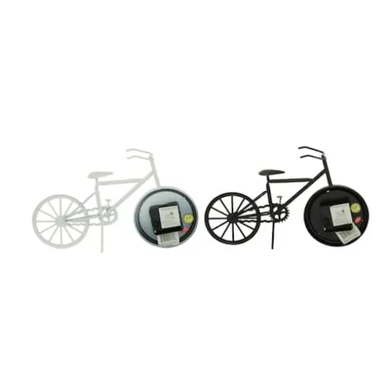 12" Metal Country Cottage Bicycle Clock Set {7}