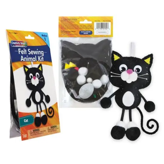 Creativity Street&reg; Animal Felt & Pom Pom Craft Kit Set {5}