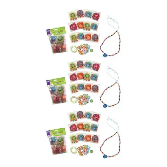 Creativity Street&reg; 100 Days of School Assorted Sized Bead Kit, 3 Packs of 12 Kits {1}