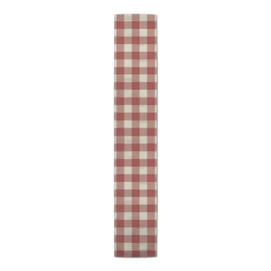 90" Red Buffalo Check Cotton Twill Runner {4}