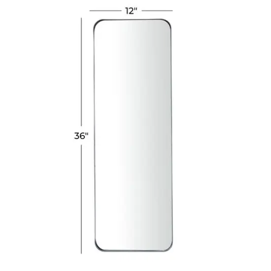 Black Metal Wall Mirror with Thin Frame 12" x 2" x 36" {6}