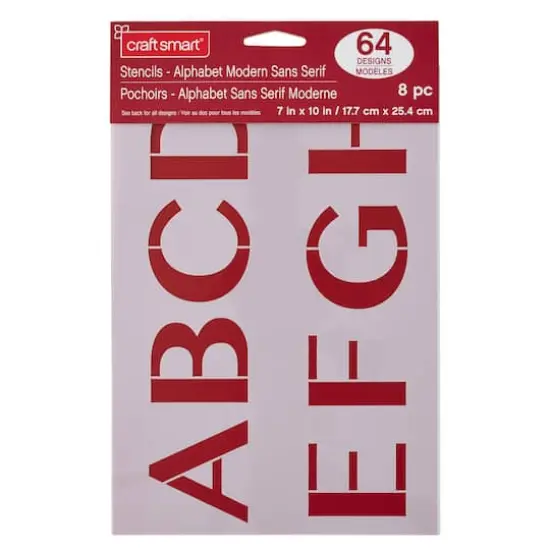 2" Modern Sans Serif Alphabet Stencils by Craft Smart&reg; {3}