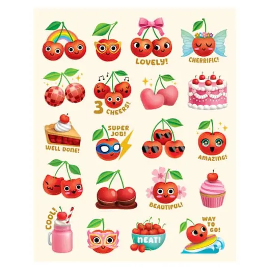 Teacher Created Resources&reg; Cherry Smelly Stickers, 6 Packs of 120 {3}