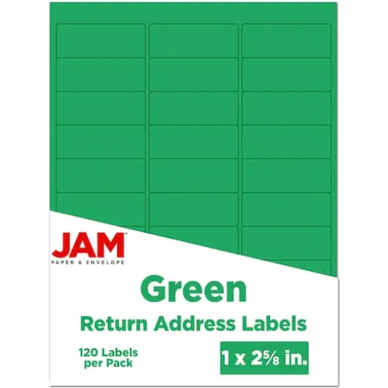 JAM Paper Standard Mailing Return Address Labels Green {1}