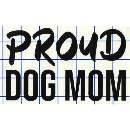 Leisure Arts&reg; Vinyl Matte Black Proud Dog Mom Decal {1}