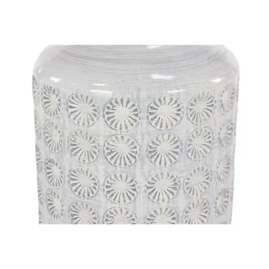 CosmoLiving by Cosmopolitan 14" Gray Porcelain Coastal Style Vase {5}