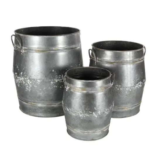 Metal Farmhouse Planter Set 16", 20" & 24" {1}