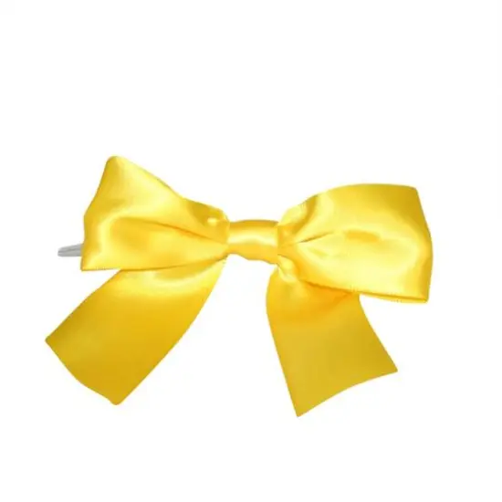 JAM Paper 4" Satin Twist Tie Bows, 50ct. Yellow {1}
