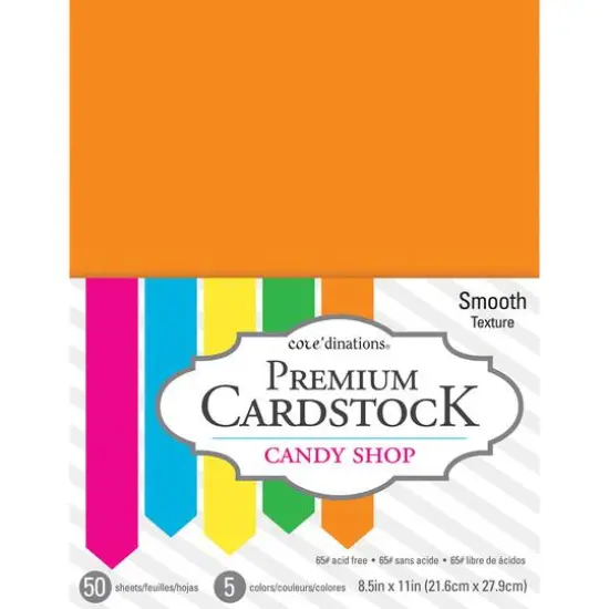 Core'dinations&reg; 8.5" x 11" Candy Shop Smooth Cardstock Paper, 50 Sheets {1}
