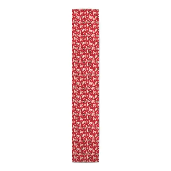 72'' Ho Ho Ho Pattern Cotton Twill Runner {4}