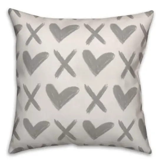 XO Hearts Throw Pillow {1}