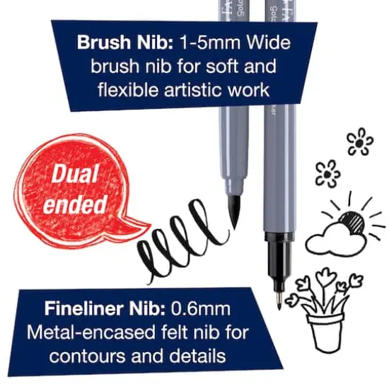 Faber-Castell&reg; Goldfaber Aqua Basic Shades Dual-Tip Marker Set {5}