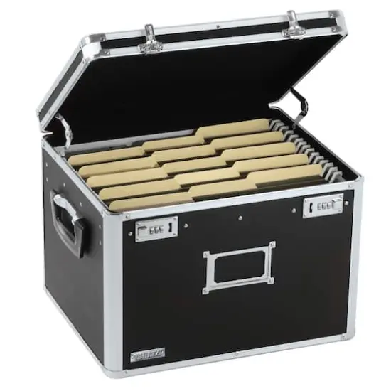 Vaultz Black Locking File Security Box {4}