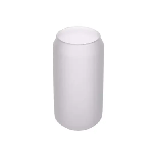 Craft Express 6ct. 18oz. Frosted White Glass Mug with Clear Glass Straw {3}