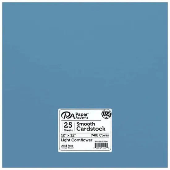 PA Paper&trade; Accents 12" x 12" Smooth Cardstock Paper, 25 Sheets Light Cornflower {1}