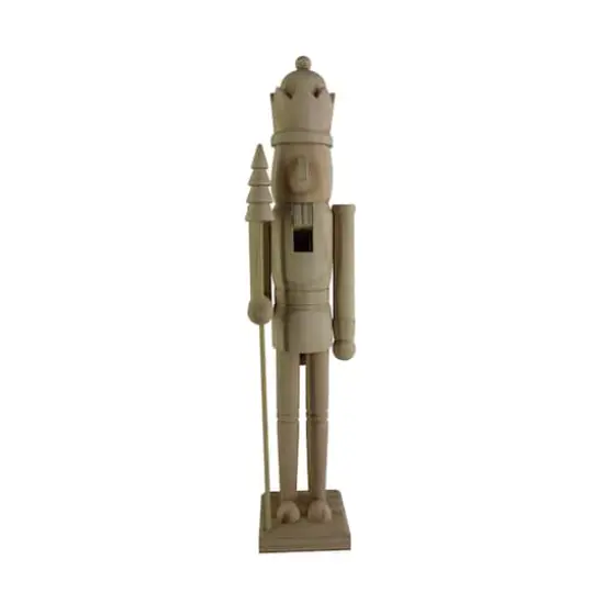 24" King with Tree DIY Pinewood Nutcracker by Make Market&reg; {1}