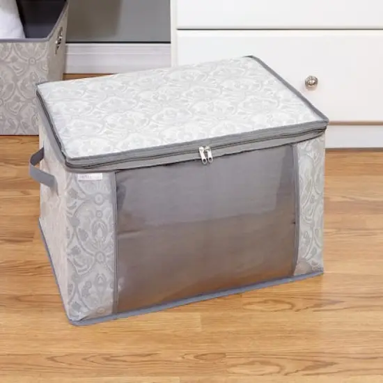 Laura Ashley Dove Gray Blanket Bag {4}