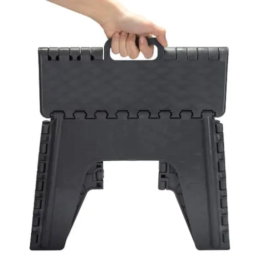 Simplify 12" Folding Step Stool Black {5}