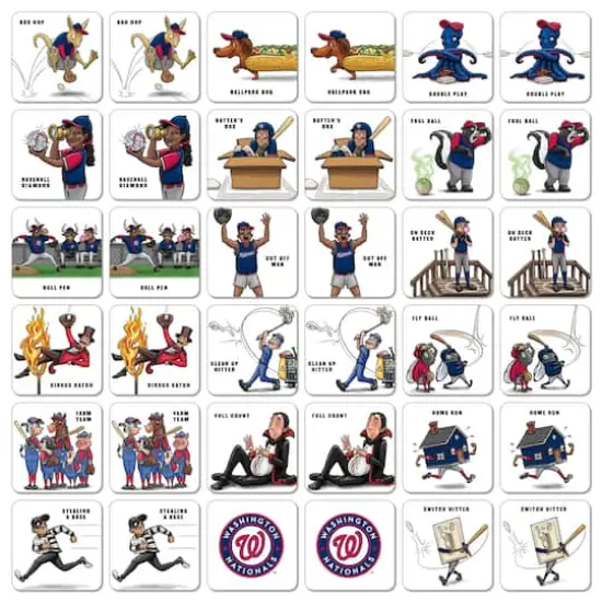 Major League Baseball Licensed Memory Match Game Washington Nationals {4}