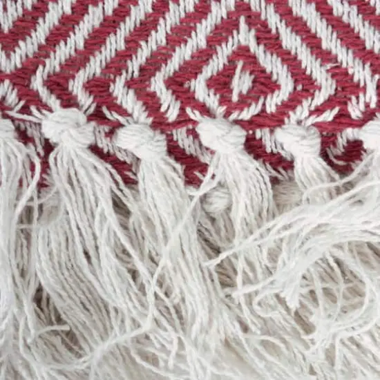 DII&reg; Barn Red X-Diamond Geometric Throw {3}