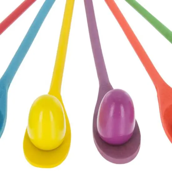 Toy Time Wooden Egg & Spoon Race Game Set {6}