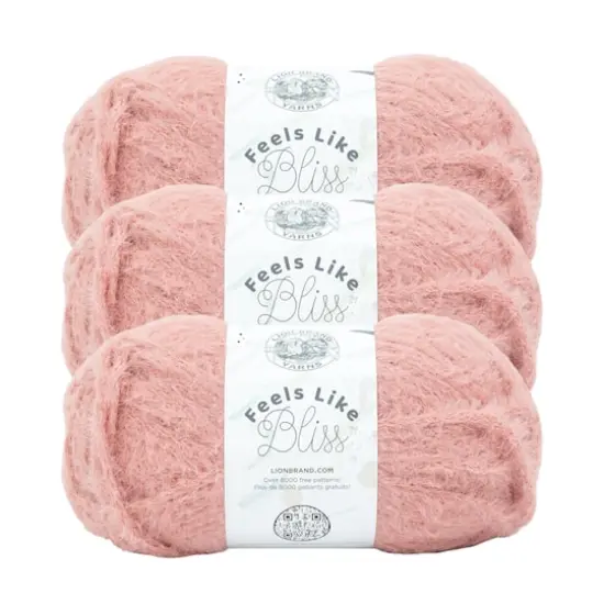 3 Pack Lion Brand&reg; Feels Like Bliss Yarn Dusty Rose {1}