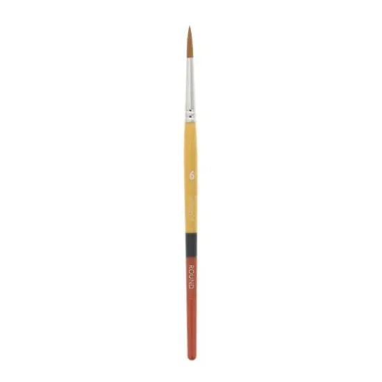 Princeton&trade; Snap!&trade; Series 9650 Gold Taklon Short Handle Round Brush {3}