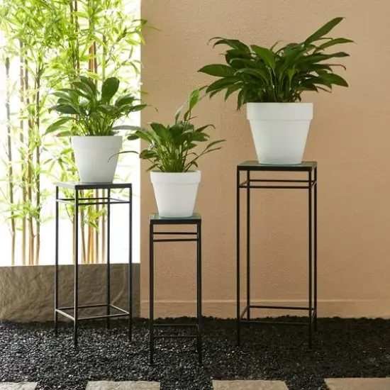 Glitzhome&reg; Square Nesting Planter Stands Set {6}