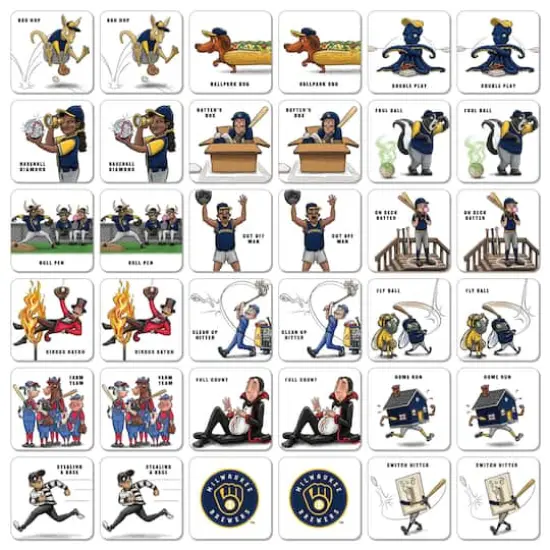Major League Baseball Licensed Memory Match Game Milwaukee Brewers {4}