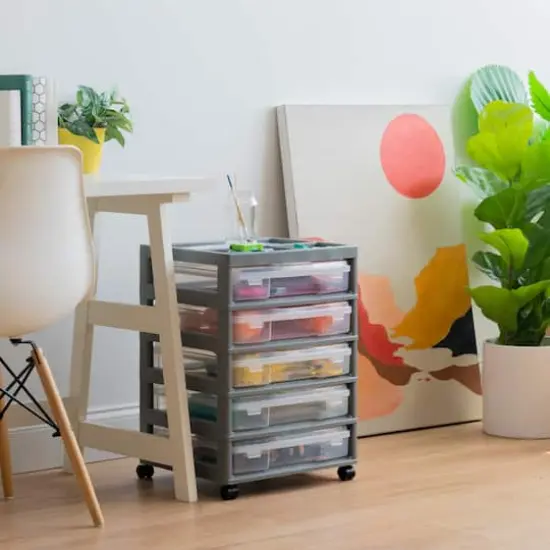 IRIS Gray 5-Case Scrapbook Cart {12}