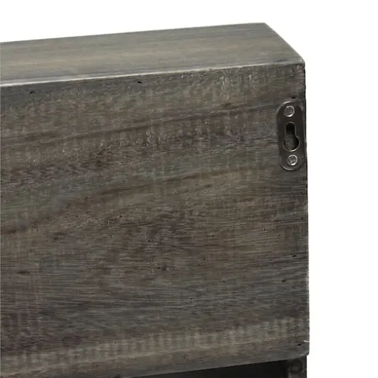 Elegant Designs Wall Mounted Wine Rack Shelf & Glass Holder Rustic Gray {7}