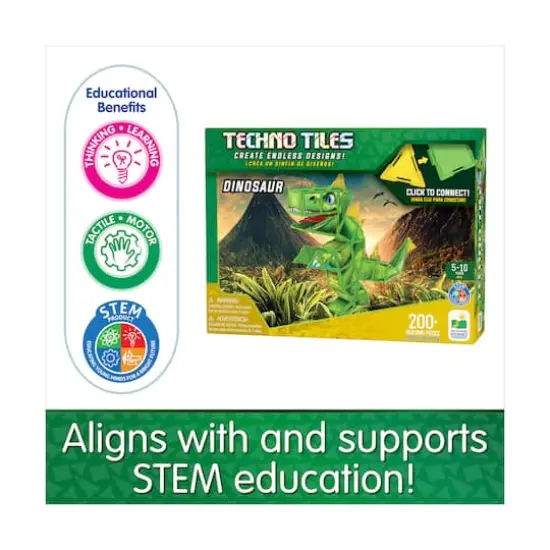 Techno Tiles - Dinosaur: 200+ Pcs {7}