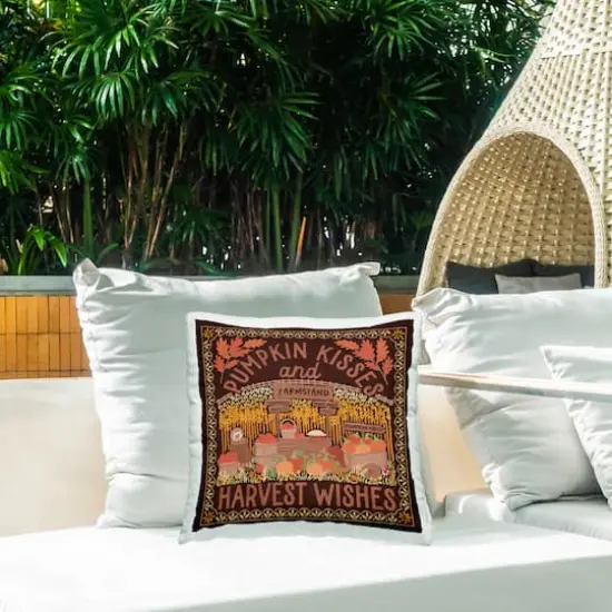 Stupell Industries Autumn Harvest Wishes Outdoor Printed Pillow {3}