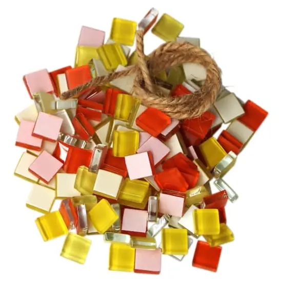 4" Warm Tones Mosaic Vase Kit by Make Market&reg; {4}