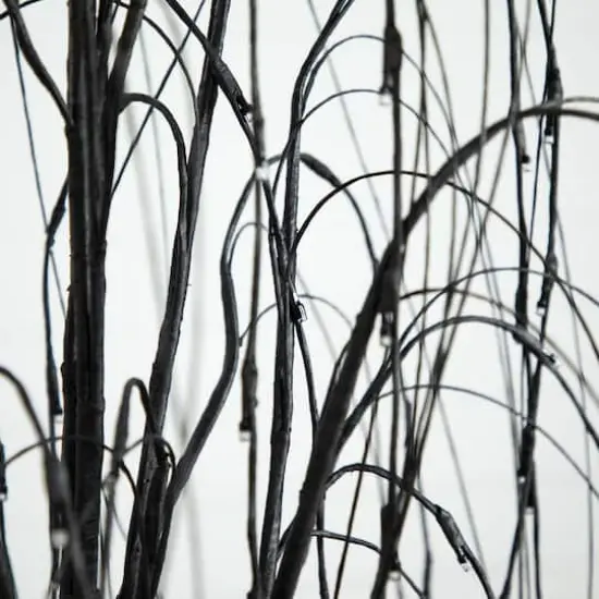 6ft. Orange & Purple LED Pre-Lit Halloween Black Willow Artificial Fall Tree {5}