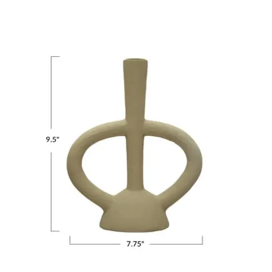 Hello Honey&reg; 10" Ivory Modern Sculptural Taper Candle Holder {7}