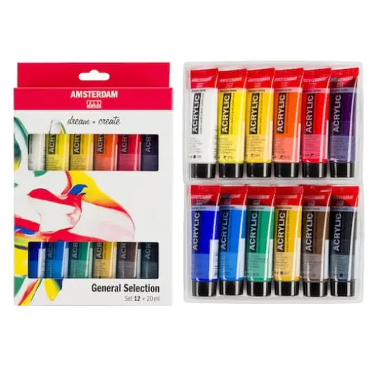 Amsterdam Standard Series 12 Color General Selection Acrylic Paint Set {7}