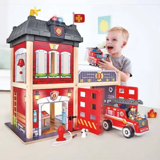 Hape Wood City Fire Station Playset {7}