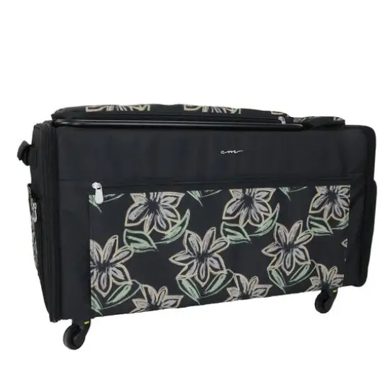Everything Mary Floral Design Jumbo Rolling Craft Tote {1}