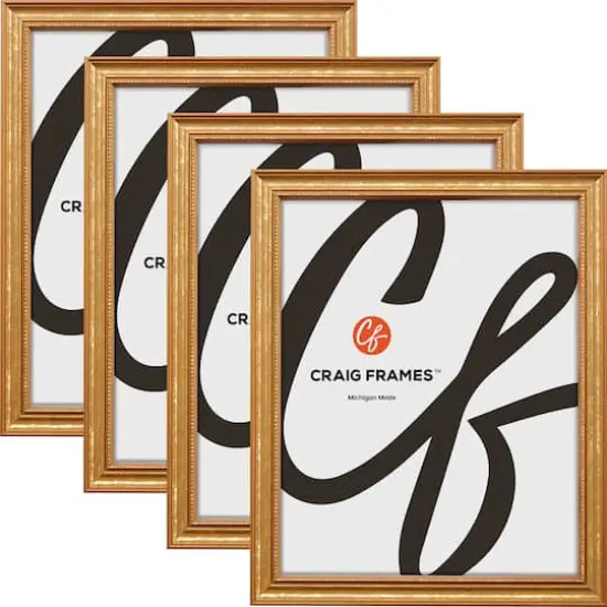 4 Pack: Craig Frames Stratton Aged Gold Picture Frame {1}