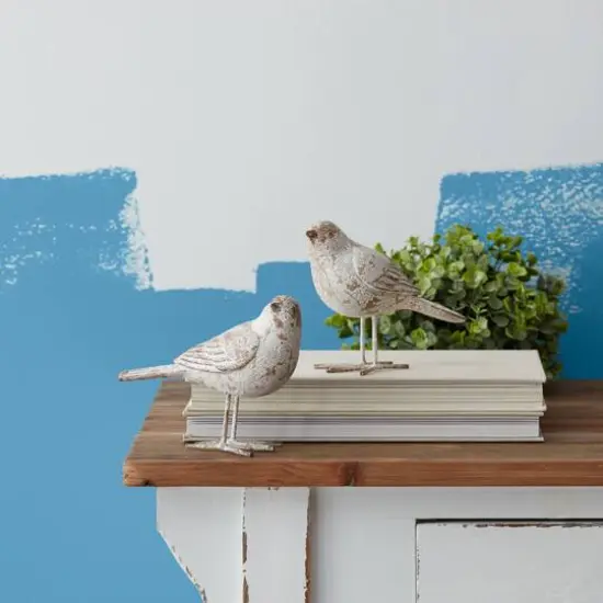 5.5" Weathered Bird Figurine Set {3}