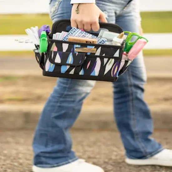 Everything Mary Abstract Print Collapsible Craft Caddy {11}