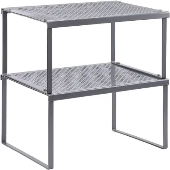 NEX&trade; Silver Stackable Metal Kitchen Cabinet & Counter Organizer {1}