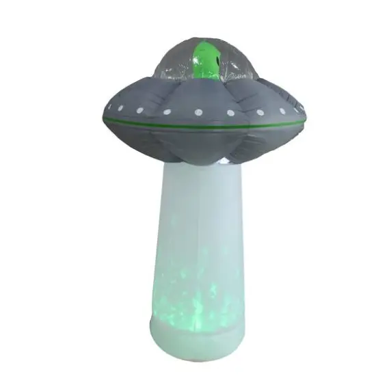 7ft. Inflatable Alien UFO with Inferno Tractor Beam {3}