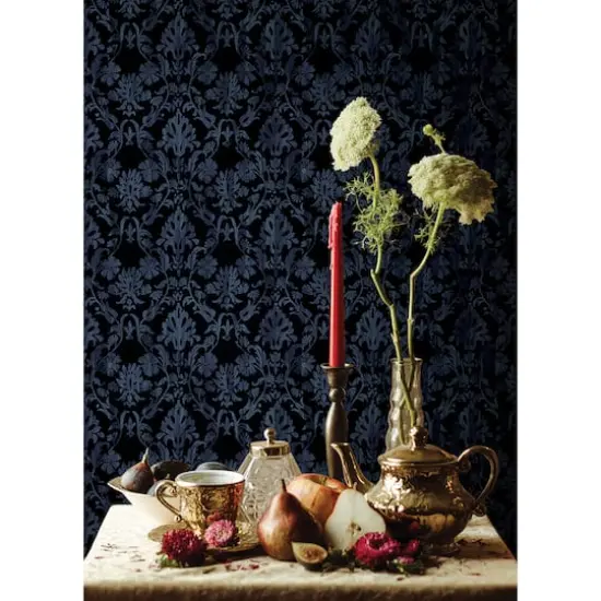 RoomMates Blooming Damask Peel & Stick Wallpaper Black {6}