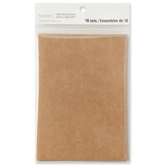 Kraft Folded Cards & Envelopes by Recollections™, 5" x 7" {6}