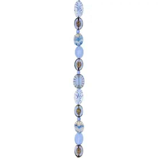 Beam Blue Czech Glass Oval Bead Mix by Bead Landing&trade; {1}